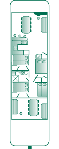 65' x 20' Houseboat Floor Plan