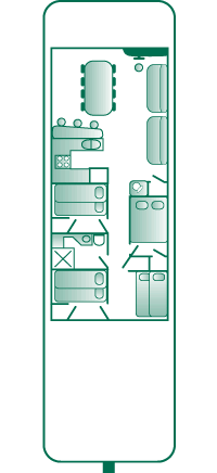 58' x 20' Houseboat Floor Plan