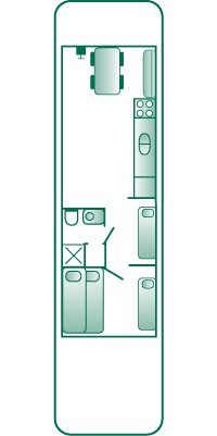 55' x 14' Houseboat Floor Plan